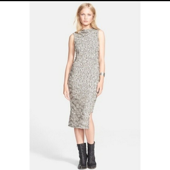 Free People Cora Asymmetric Midi Sweater Dress size S - Picture 4 of 14